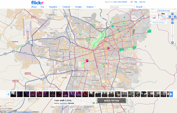 OpenStreetMap en Flickr